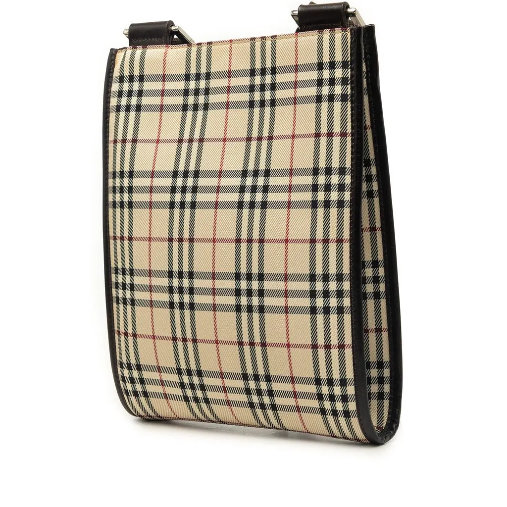 Burberry House Check Canvas Crossbody Beige Very good - Back View