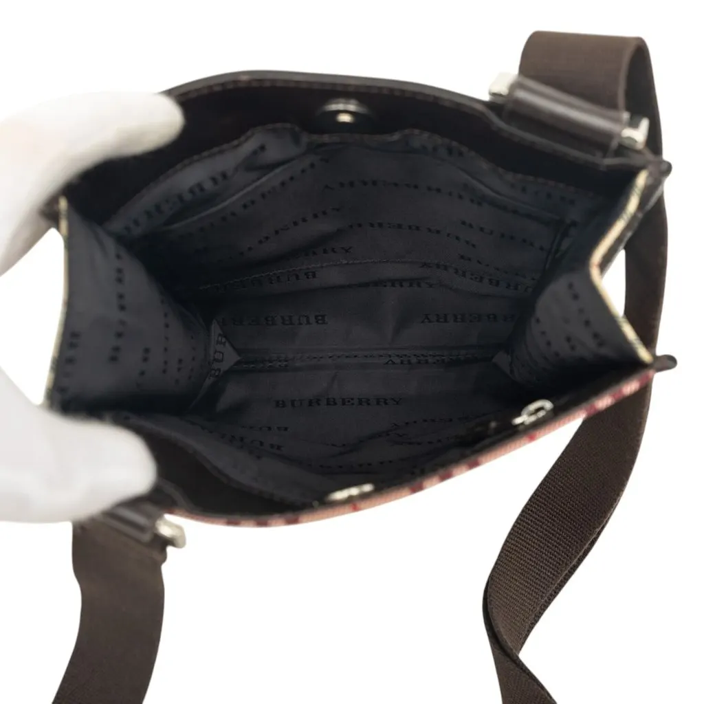 Burberry House Check Canvas Crossbody Beige Very good - Model View