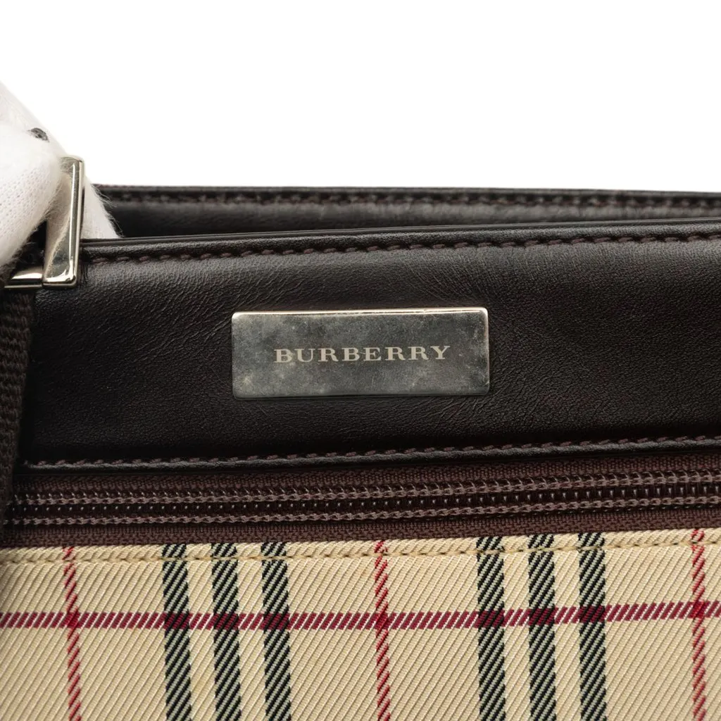 Burberry House Check Canvas Crossbody Beige Very good - Box View