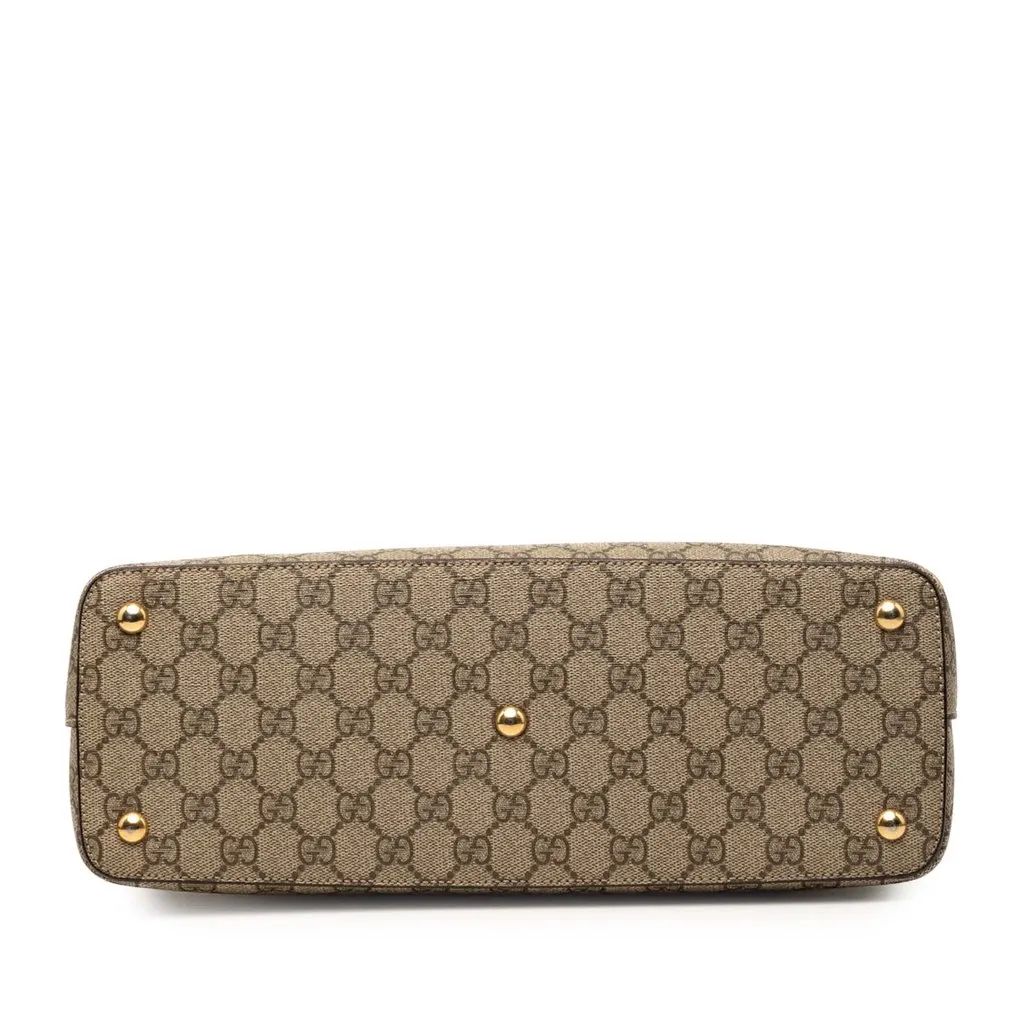 Gucci GG Supreme Linea A Satchel Beige Very good - Inside View