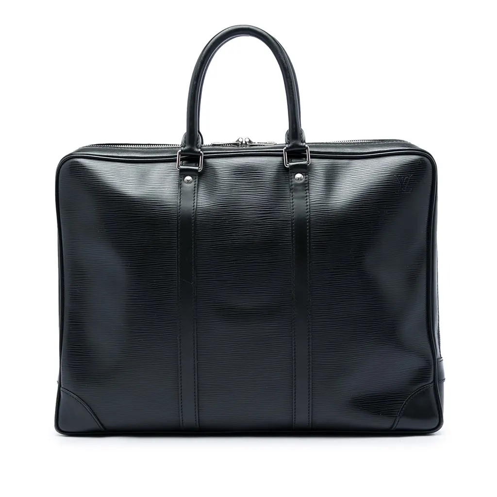 Louis Vuitton エピレザー ブラックビジネスバッグ Louis Vuitton Epi Porte Documents Voyage Black X-Large Leath