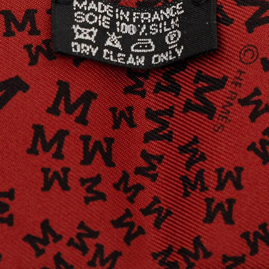 Hermès Scattered Letters Twilly Silk Scarf Red Never worn - Back View
