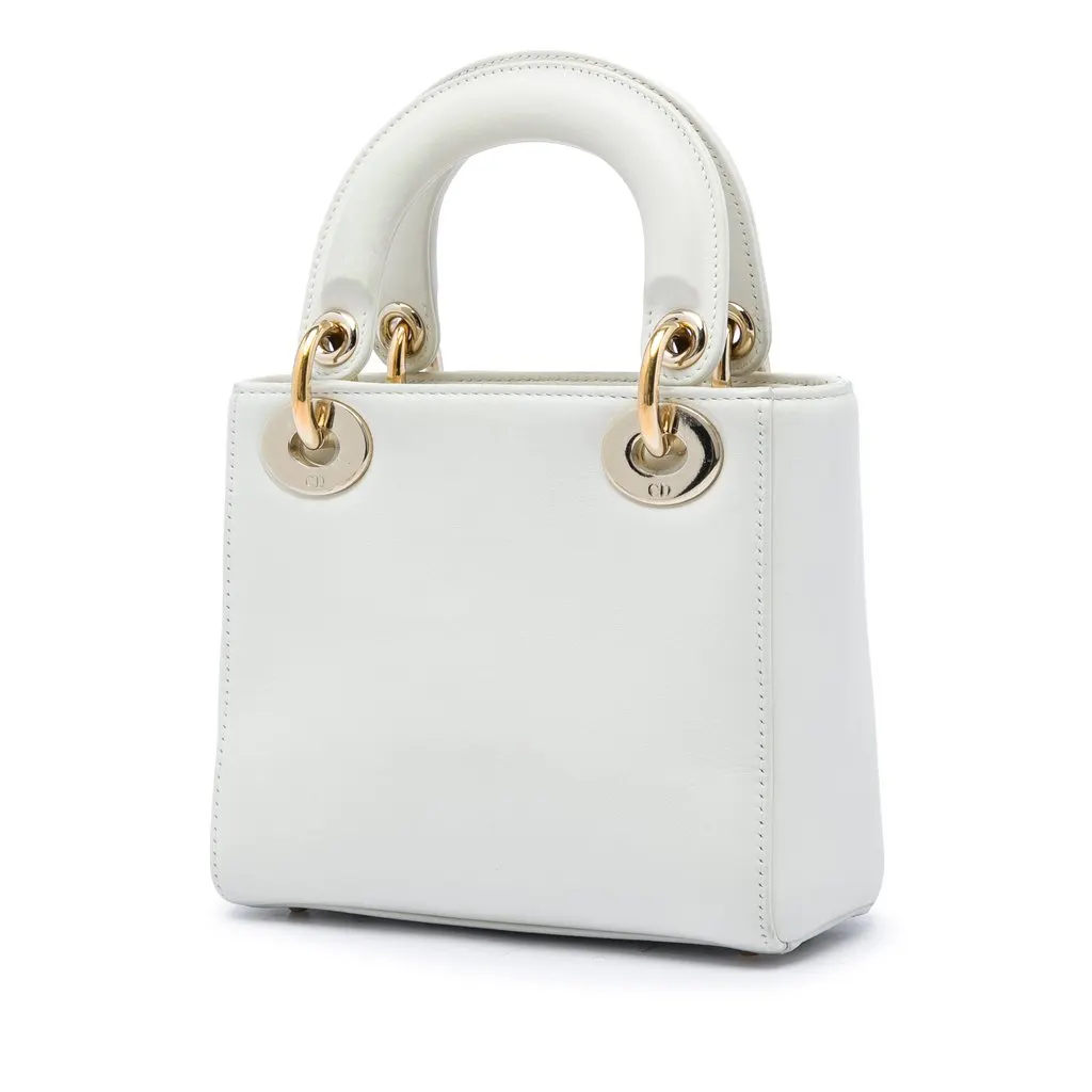 Dior DiorAmour Niki De Saint Phalle Mini Calfskin Lady Dior White Leather Very good - Back View