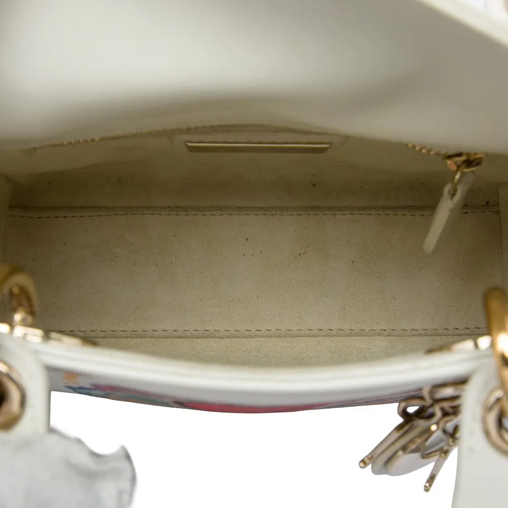 Dior DiorAmour Niki De Saint Phalle Mini Calfskin Lady Dior White Leather Very good - Model View