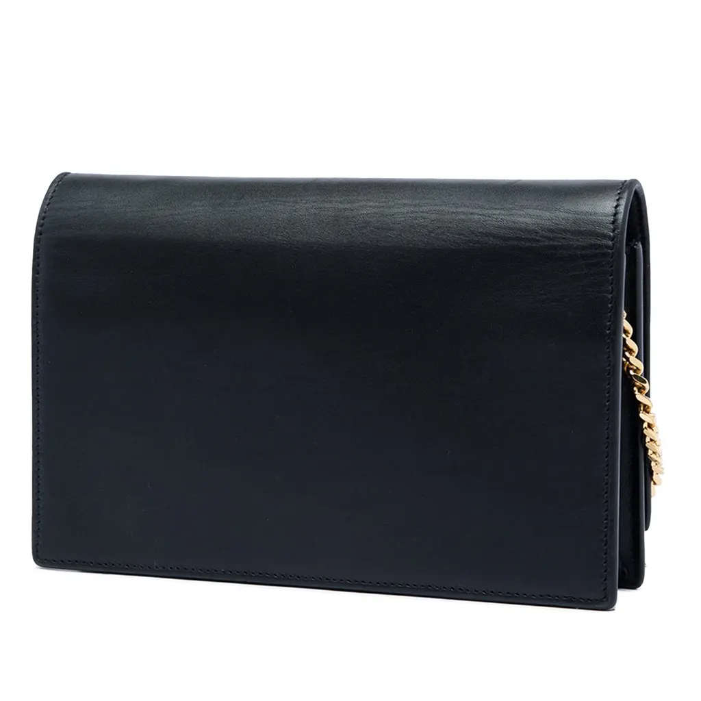 Saint Laurent Small Smooth Calfskin Monogram Kate Tassel Crossbody Black Leather Very good - Back View