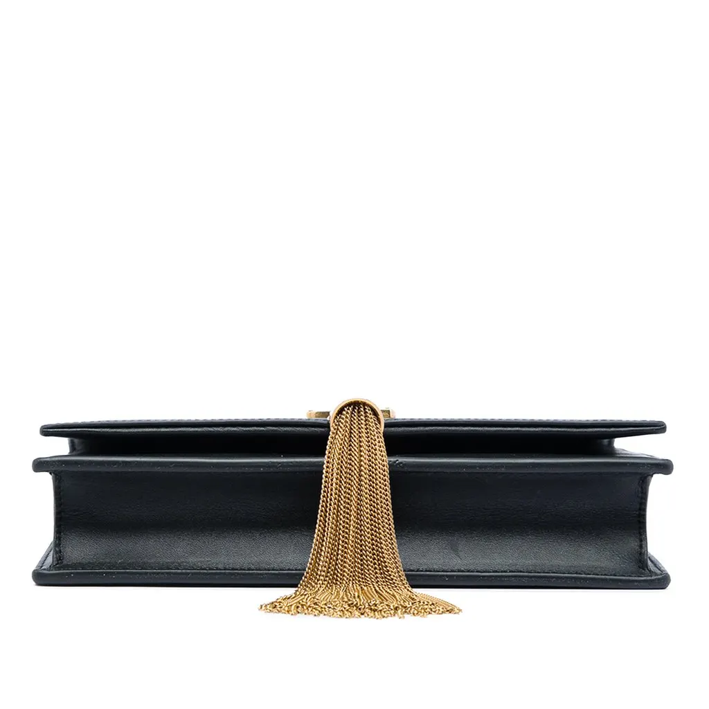 Saint Laurent Small Smooth Calfskin Monogram Kate Tassel Crossbody Black Leather Very good - Inside View