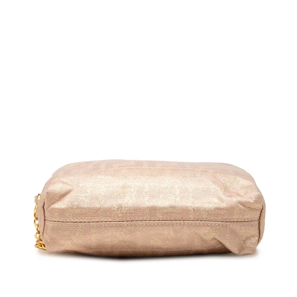Fendi Zucca Canvas Chain Shoulder Bag Beige Very good - Inside View