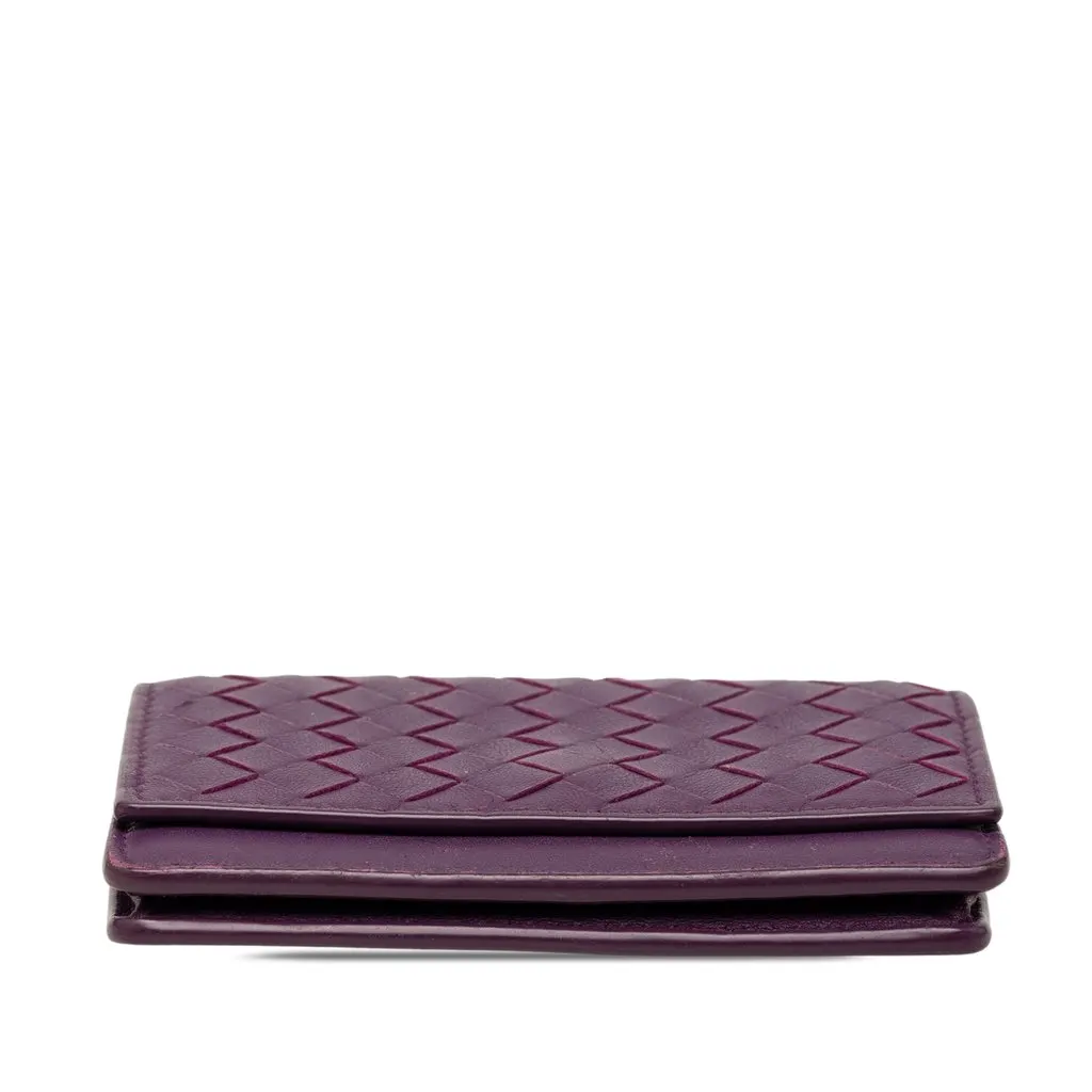 Bottega Veneta Nappa Intrecciato Card Case Purple Leather Very good - Inside View