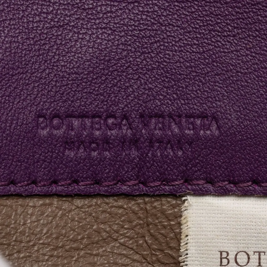 Bottega Veneta Nappa Intrecciato Card Case Purple Leather Very good - Box View