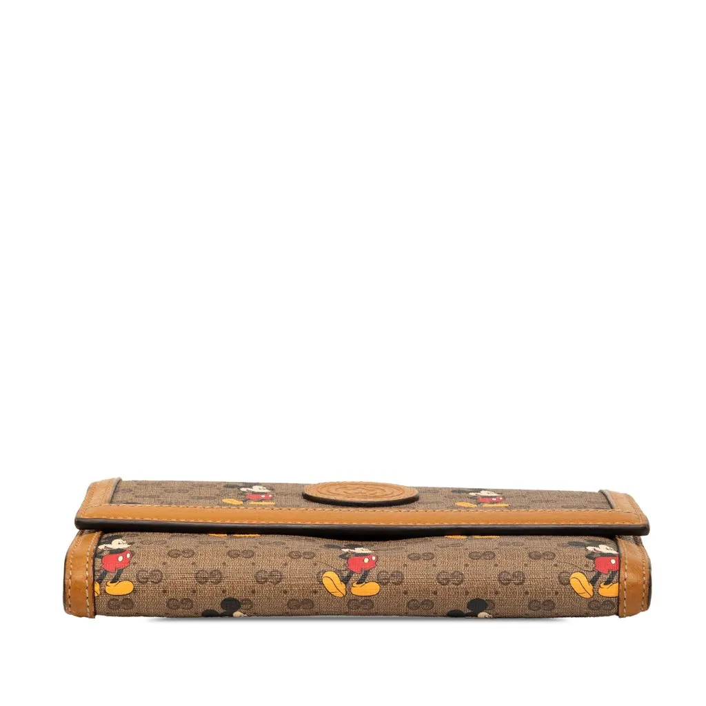 Gucci Disney Micro GG Supreme Mickey Mouse Continental Wallet Brown Very good - Inside View