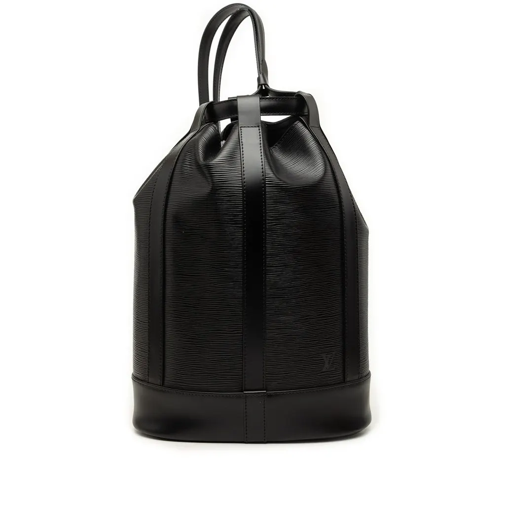 Louis Vuitton Epi Randonnee PM Black Leather Very good - Front View
