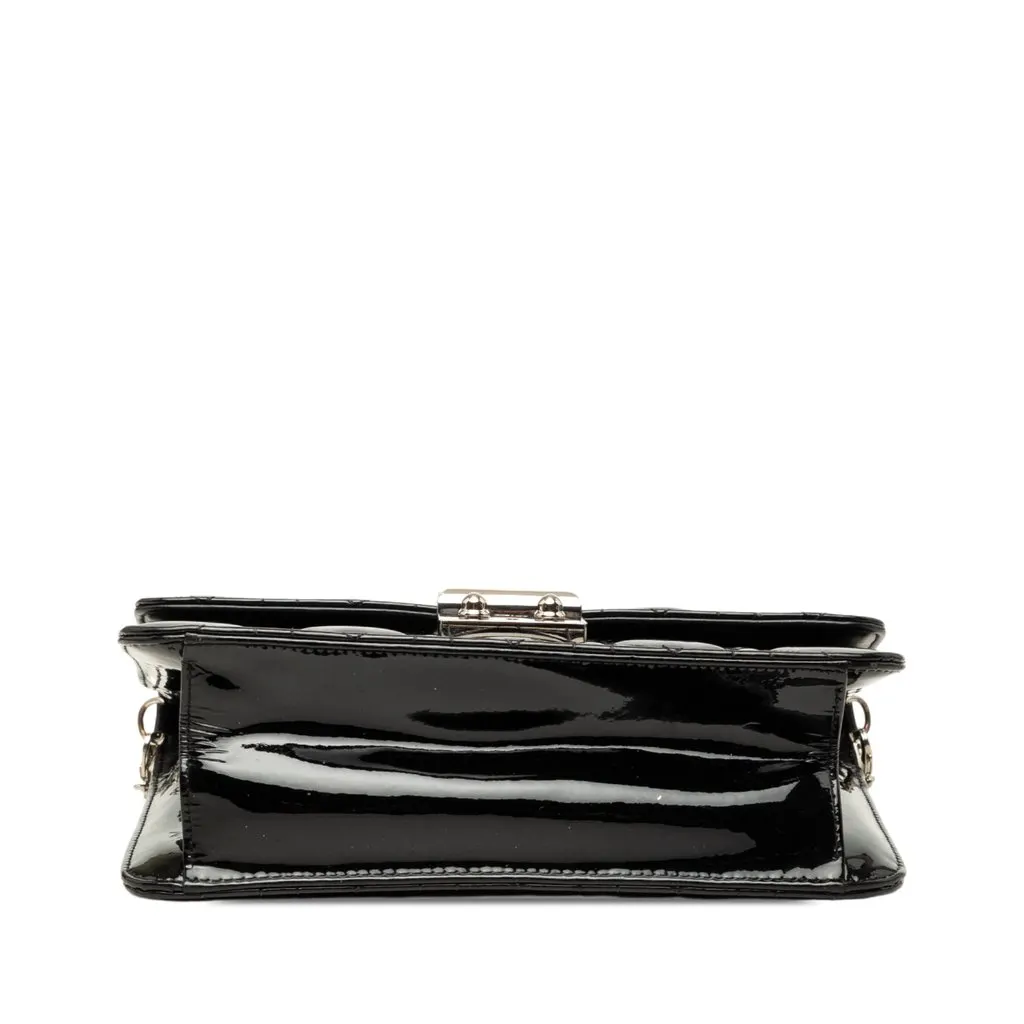 Dior Patent Cannage Miss Dior Promenade Crossbody Black Leather Good - Inside View