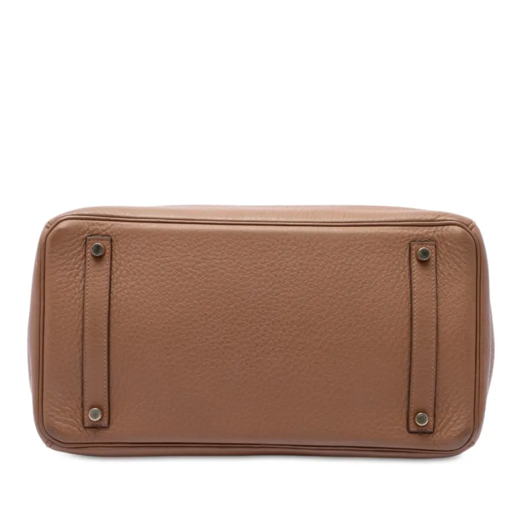 Hermès Clemence Birkin Retourne 35 Brown Leather Good - Inside View
