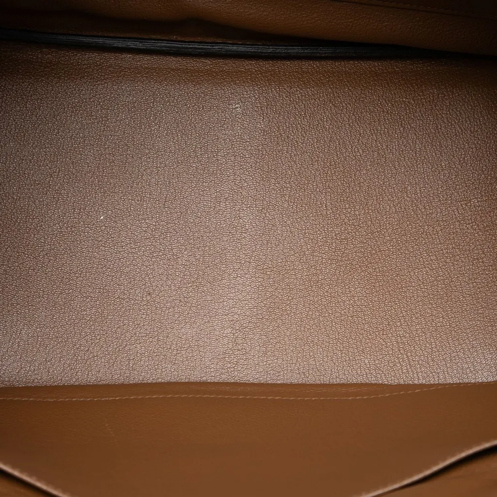 Hermès Clemence Birkin Retourne 35 Brown Leather Good - Model View