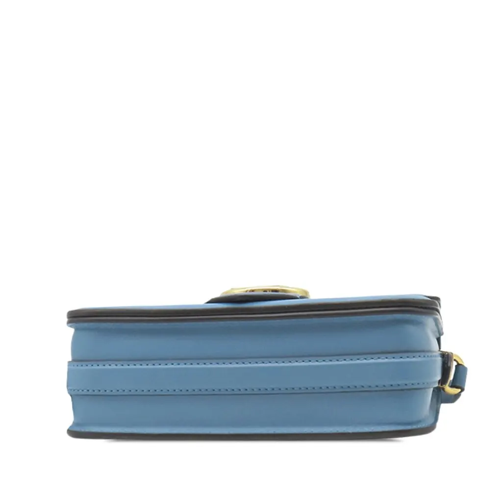 Louis Vuitton Calfskin LV Pont 9 Soft MM Blue Leather Very good - Back View