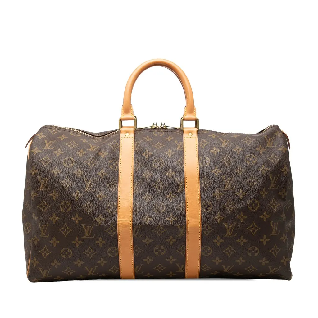 Louis Vuitton Monogram Keepall 45 Brown Very good - Front View