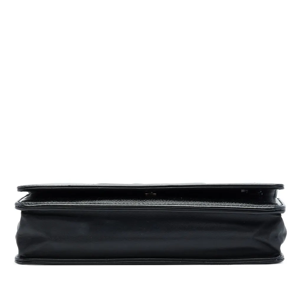 Chanel CC Patent Caviar Wallet On Chain Black Leather Very good - Inside View