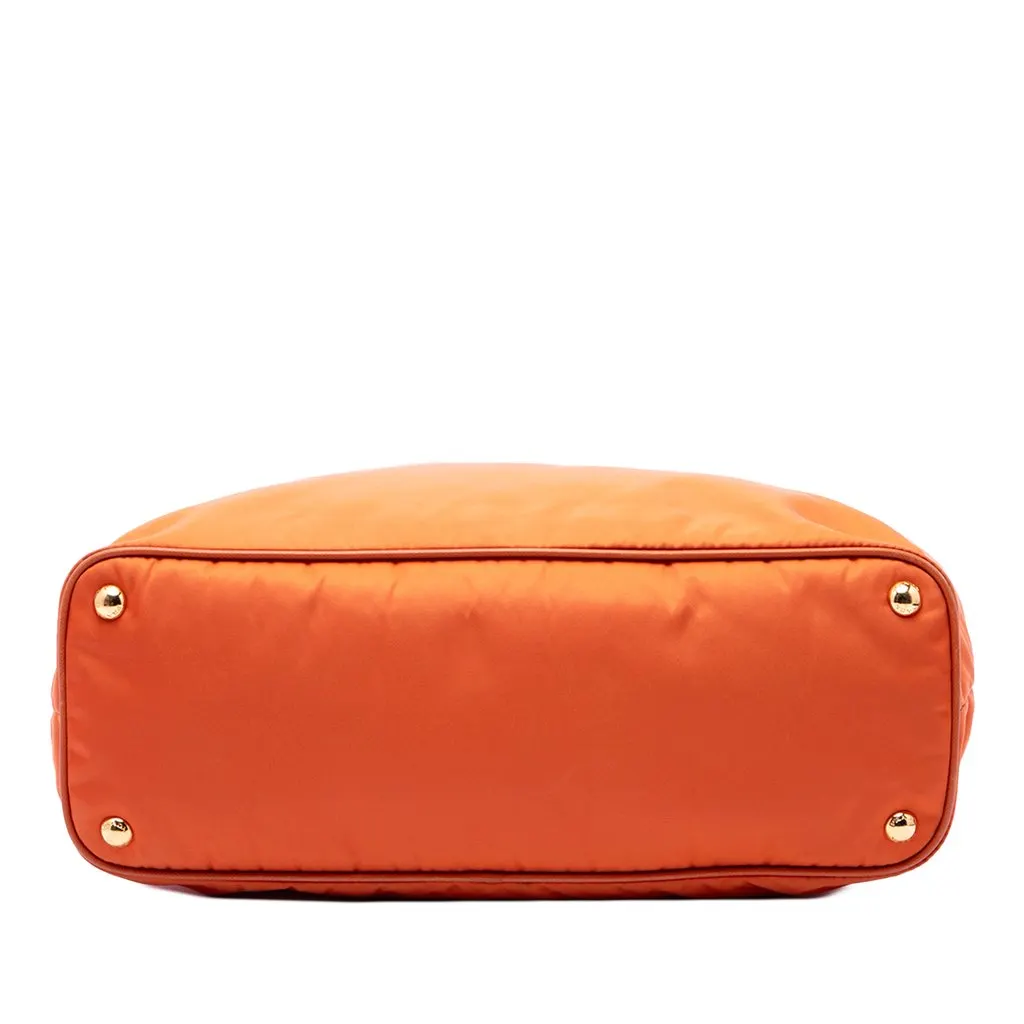 Prada Saffiano Trimmed Tessuto Tote Orange Very good - Inside View