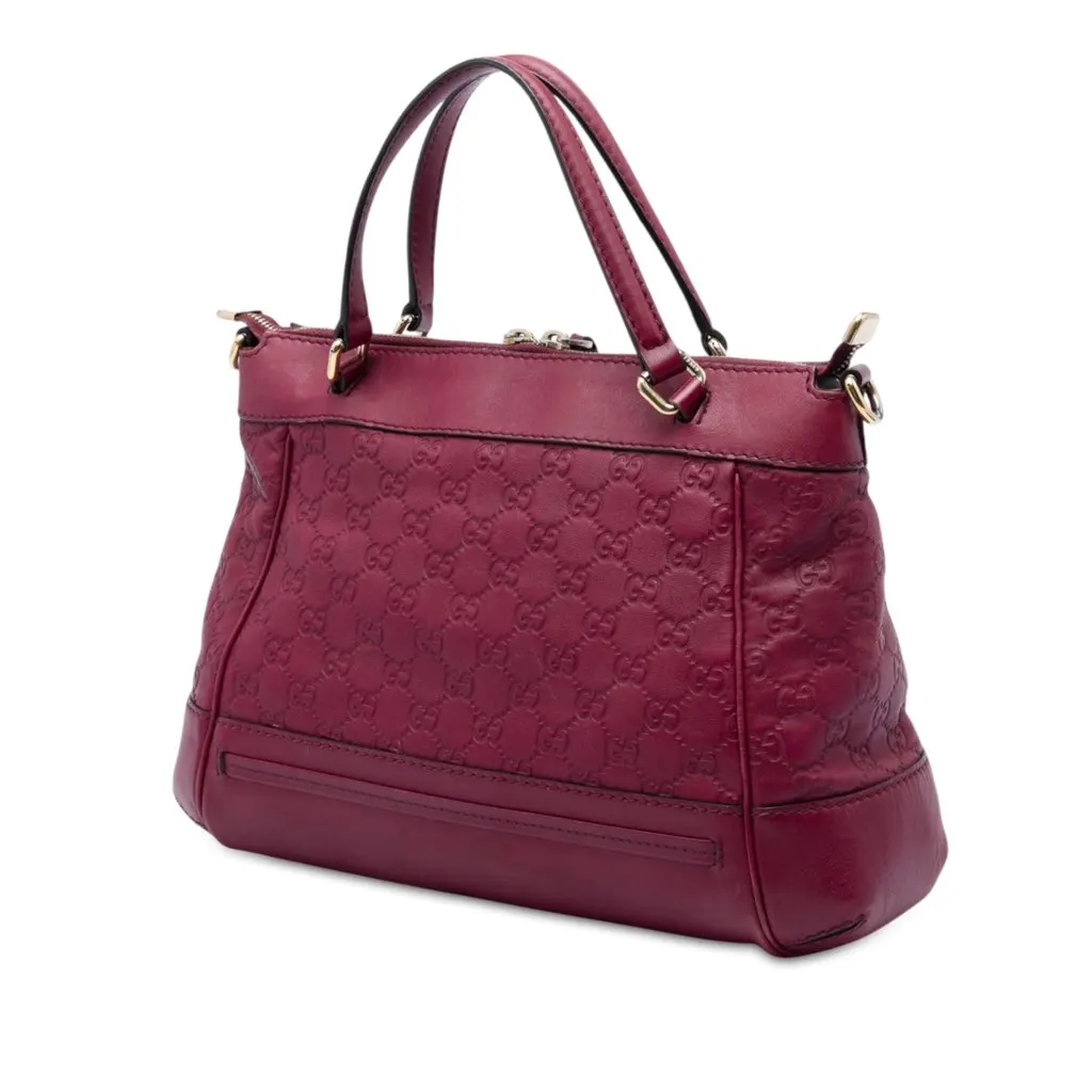Gucci Guccissima Mayfair Satchel Red Leather Very good - Back View