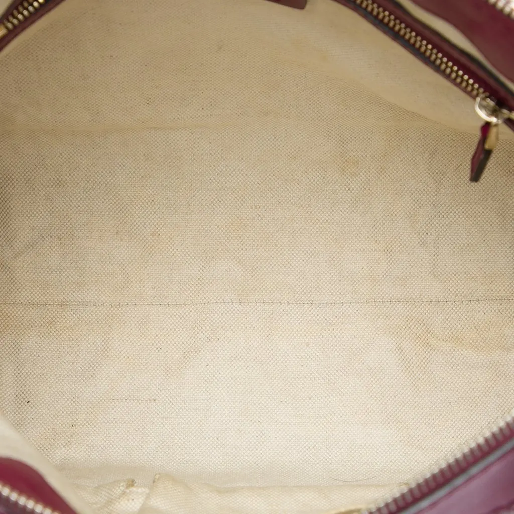 Gucci Guccissima Mayfair Satchel Red Leather Very good - Model View