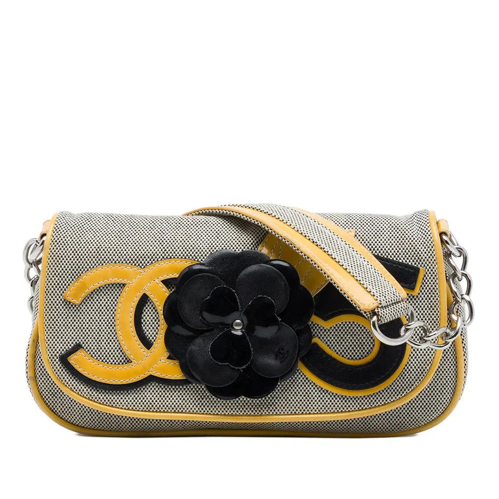 Chanel Canvas CC Camellia No. 5 Shoulder Bag MultiColor Very good - Front View