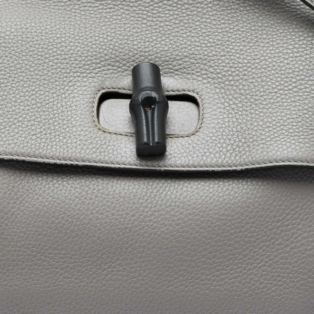Gucci Large Calfskin Bamboo Daily Satchel MultiColor Leather Very good - Box View