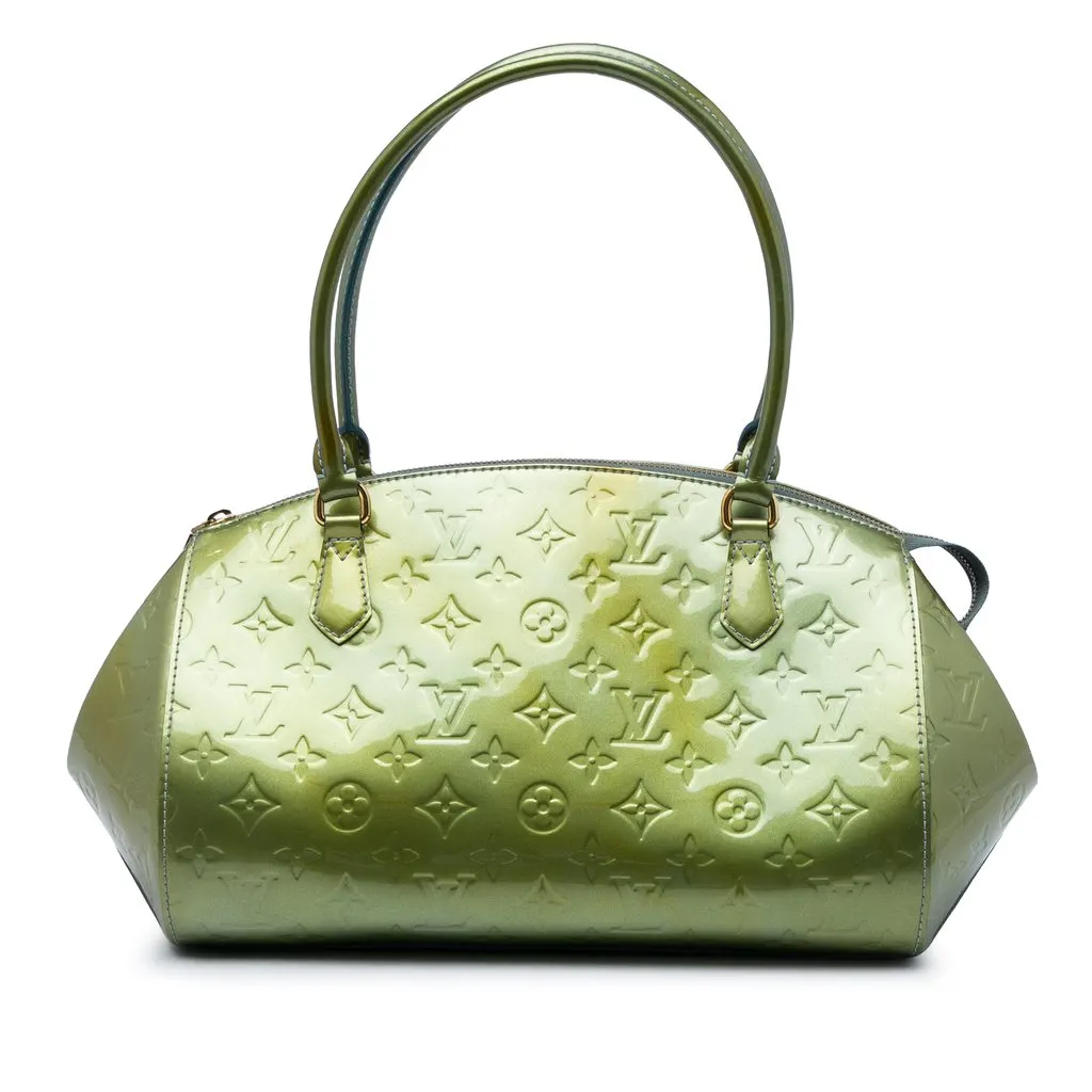 Louis Vuitton Monogram Vernis Sherwood PM Green Leather Very good - Front View