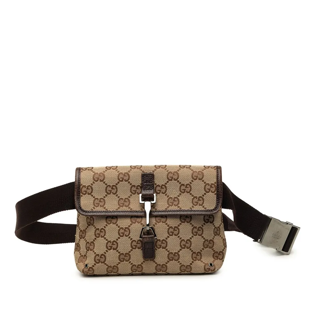 Gucci GG Canvas Jackie Belt Bag Beige Canvas Very good - Front View