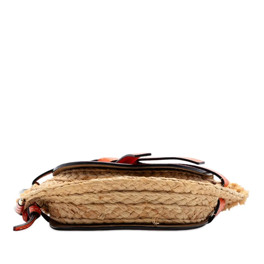 Loewe Mini Raffia Gate Crossbody Beige Very good - Inside View