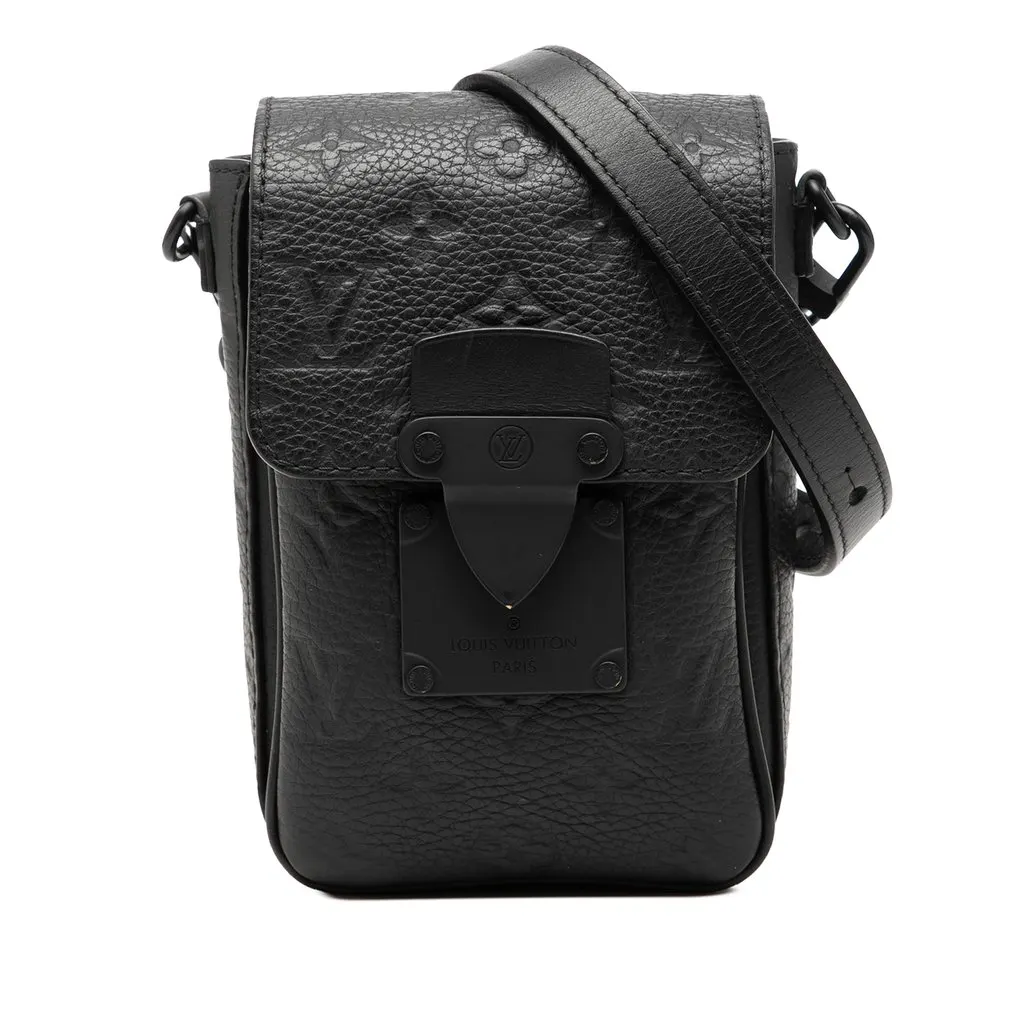 Louis Vuitton Monogram Taurillon Vertical Trunk Wearable Wallet Black Leather Very good - Front View