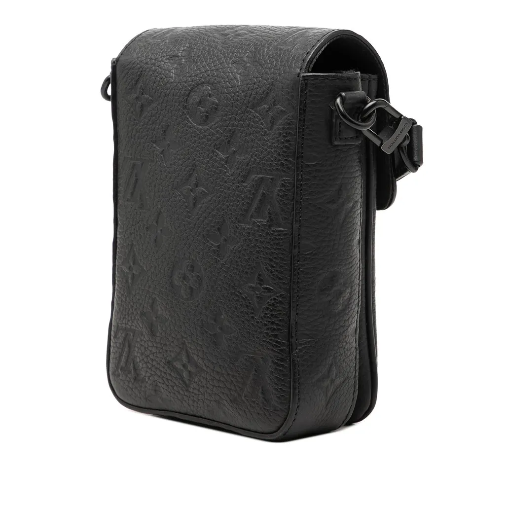 Louis Vuitton Monogram Taurillon Vertical Trunk Wearable Wallet Black Leather Very good - Back View
