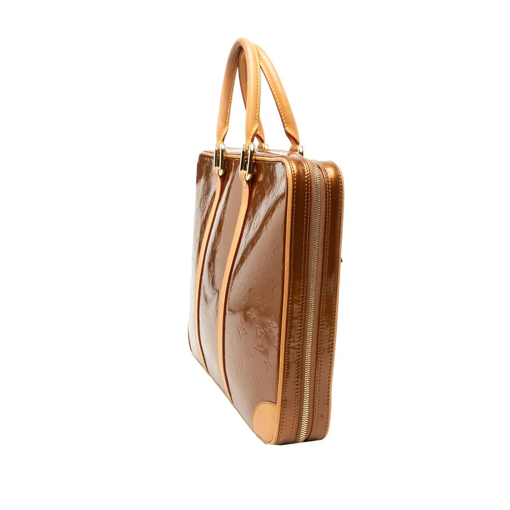 Louis Vuitton Monogram Vernis Van Damme Brown Leather Good - Back View