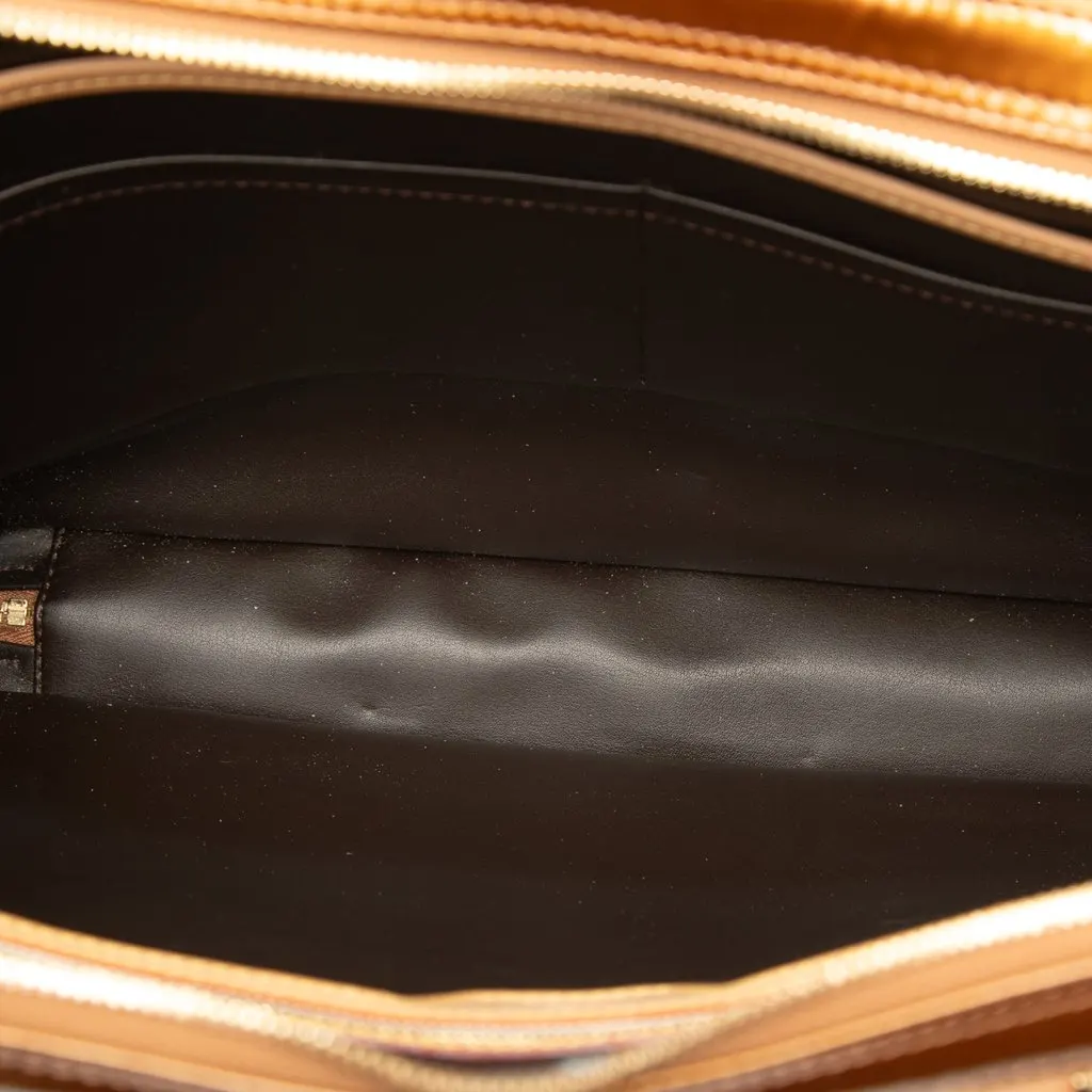 Louis Vuitton Monogram Vernis Van Damme Brown Leather Good - Model View