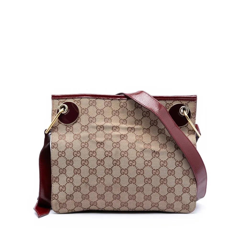 Gucci GG Canvas Eclipse Crossbody Beige Very good - Front View