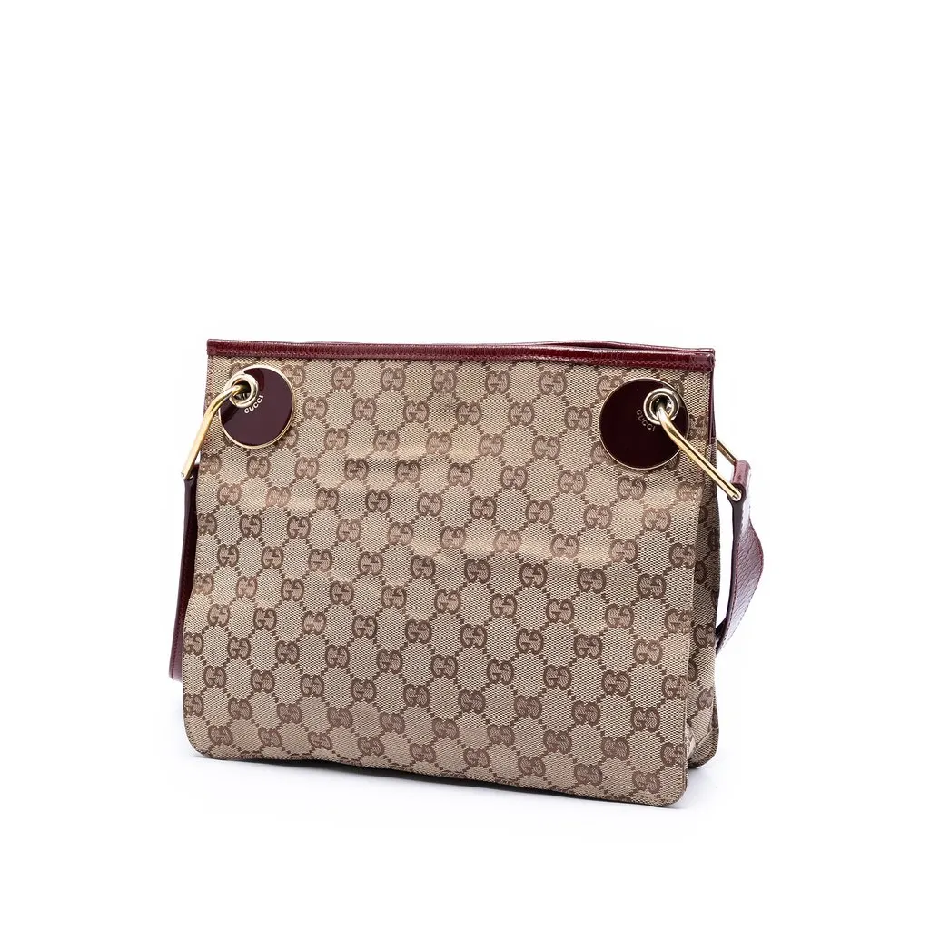 Gucci GG Canvas Eclipse Crossbody Beige Very good - Back View