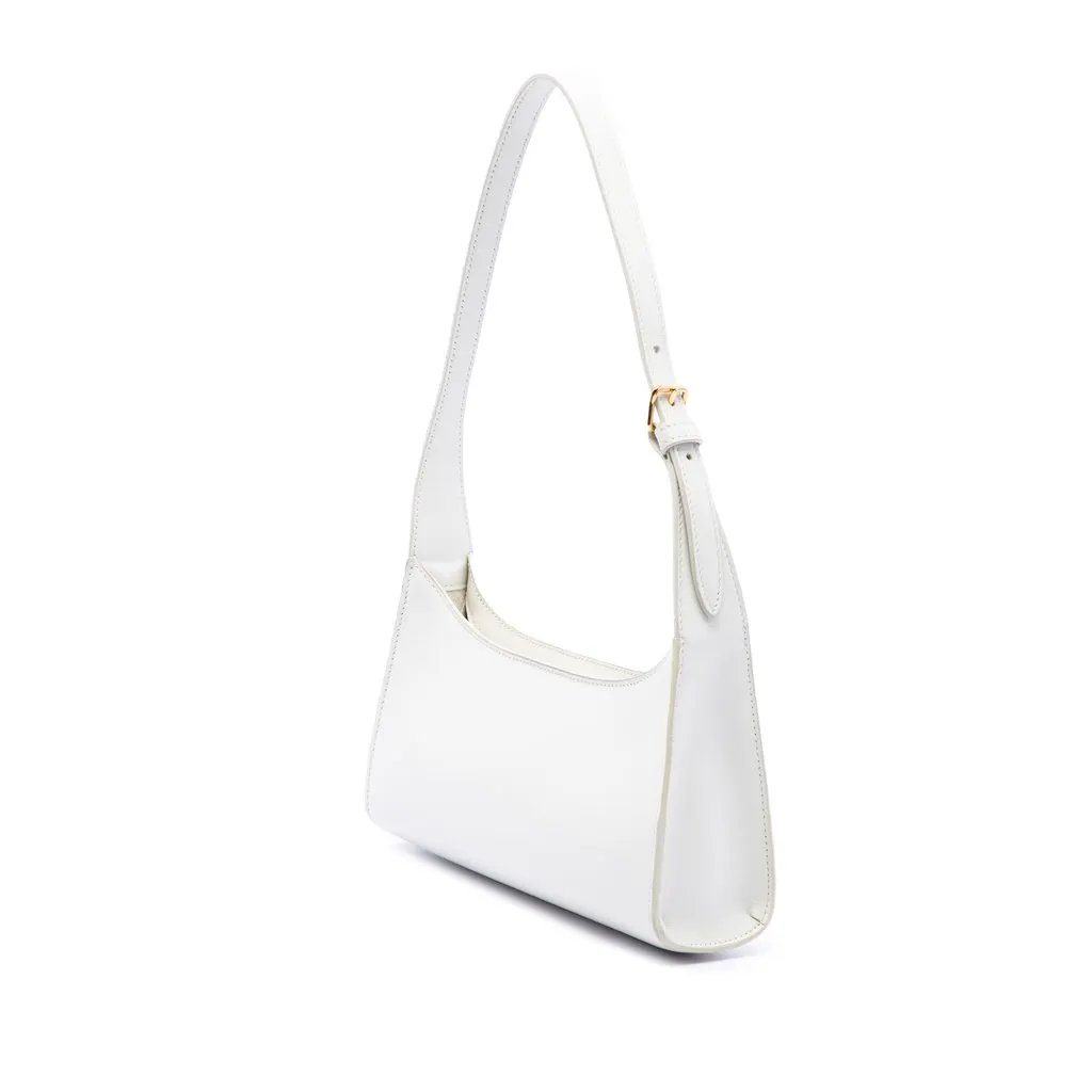 Celine Smooth Calfskin Cuir Triomphe Shoulder Bag White Leather Very good - Back View