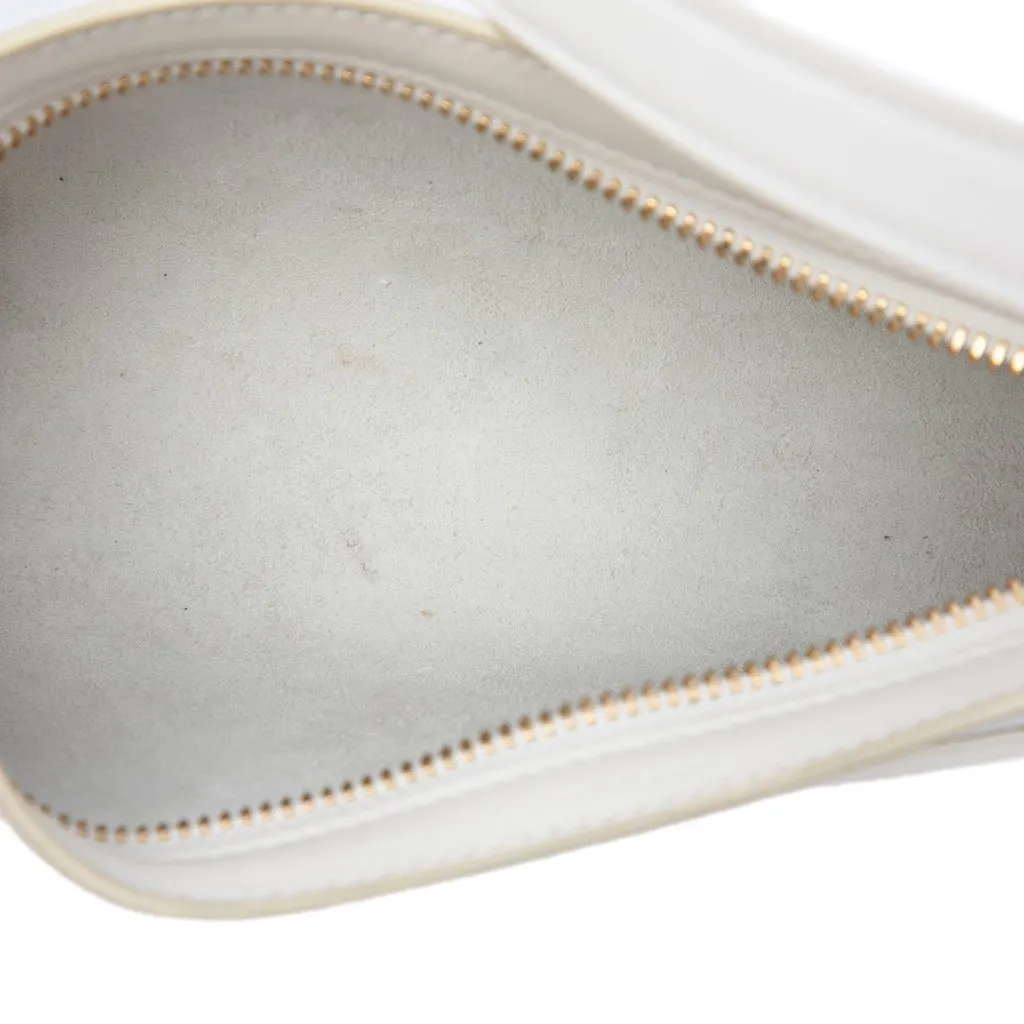 Celine Smooth Calfskin Cuir Triomphe Shoulder Bag White Leather Very good - Model View
