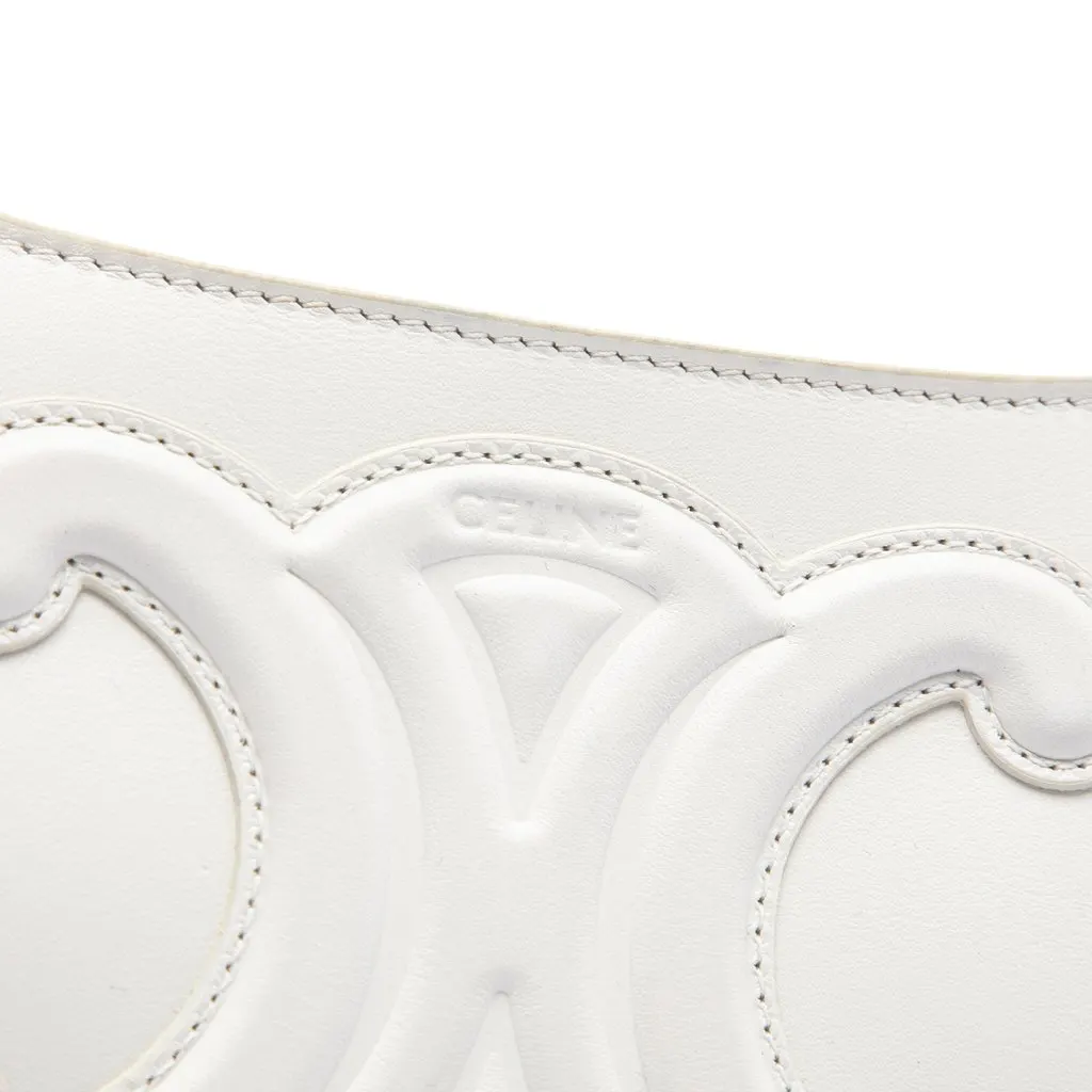 Celine Smooth Calfskin Cuir Triomphe Shoulder Bag White Leather Very good - Box View