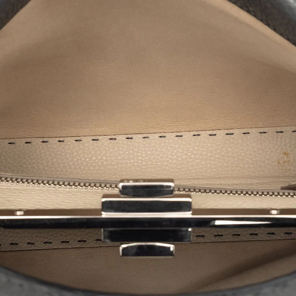 Fendi Medium Calfskin Peekaboo Iconic Satchel Brown Leather Very good - Model View