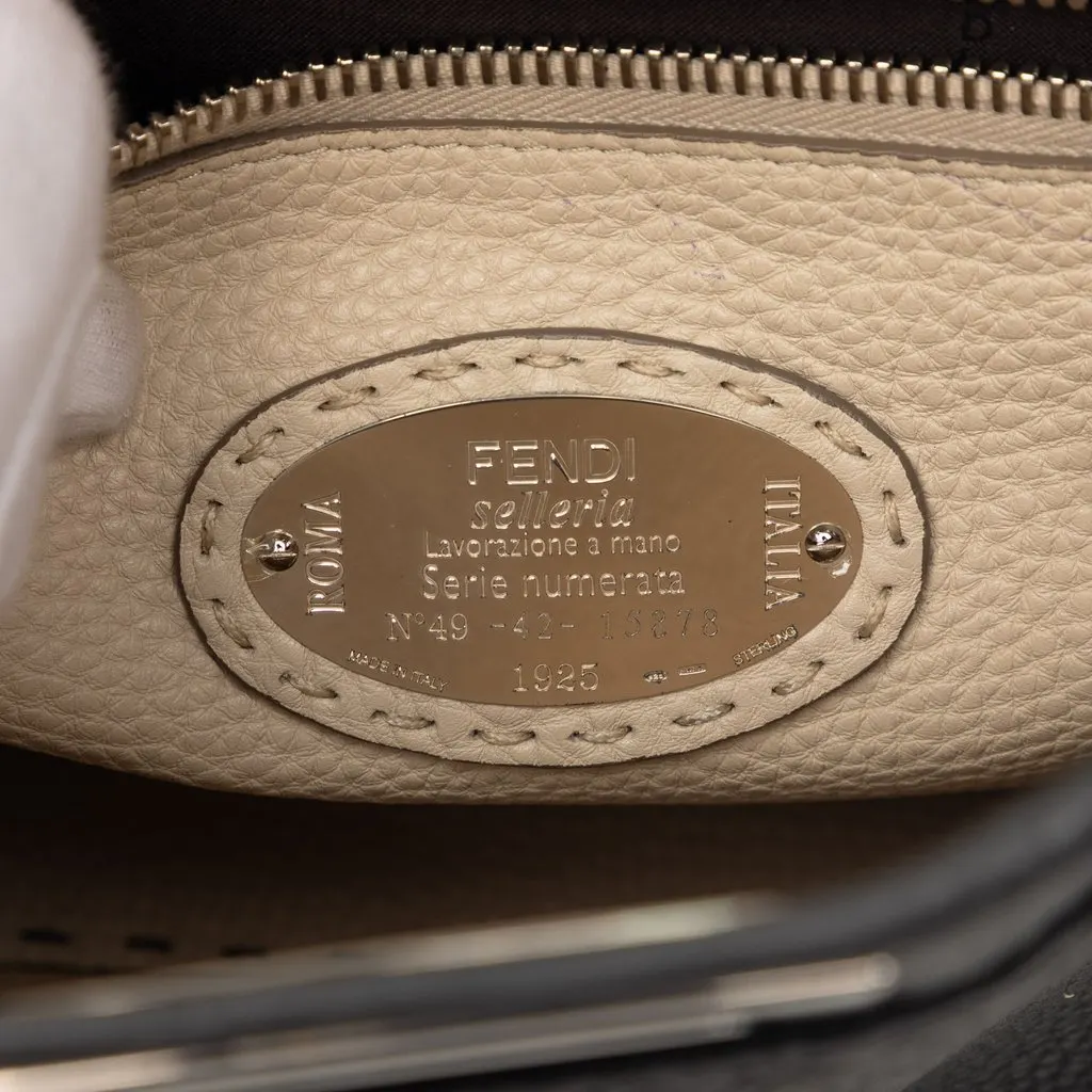 Fendi Medium Calfskin Peekaboo Iconic Satchel Brown Leather Very good - Box View
