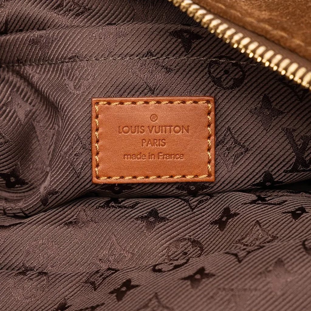 Louis Vuitton Monogram Mahina Suede Onatah Pochette Brown Suede Very good - Box View