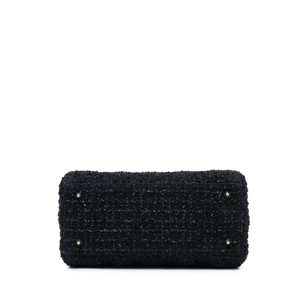 Dior Medium Tweed Cannage Lady Dior Black Tweed Very good - Inside View