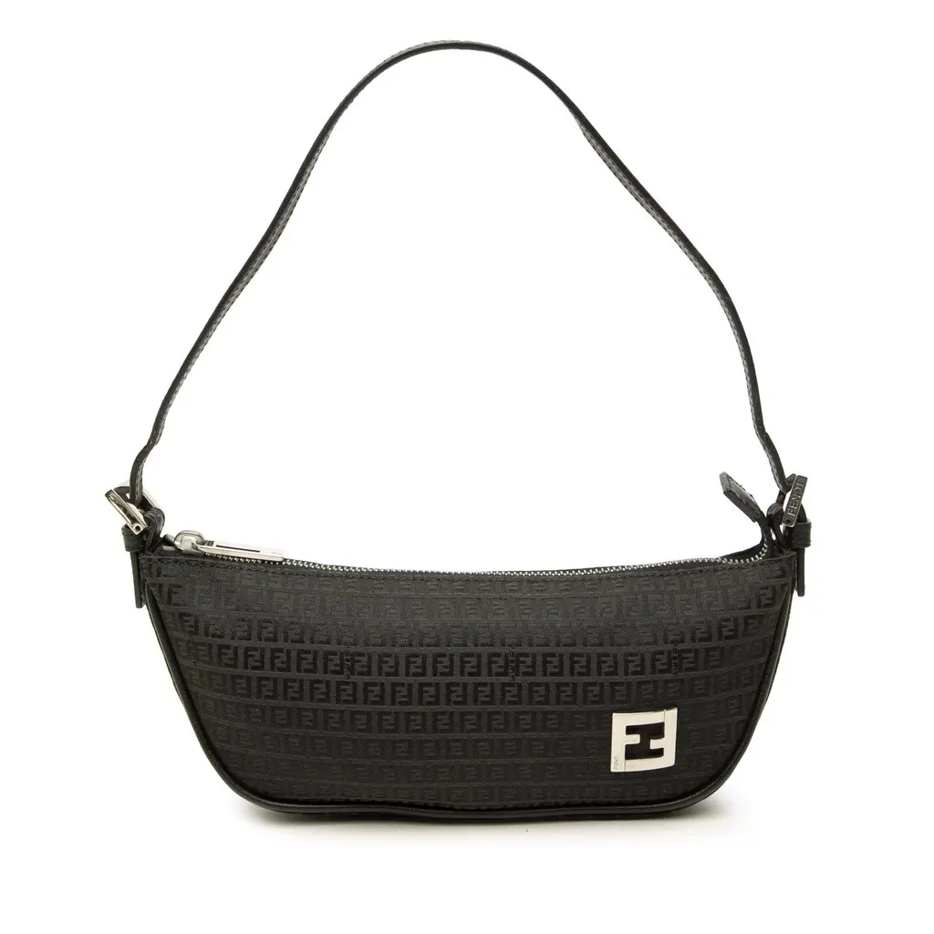 Fendi Micro Zucchino Canvas Shoulder Bag