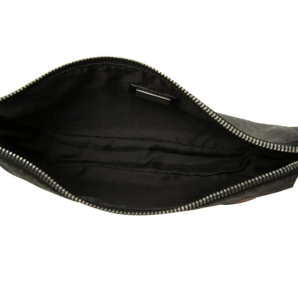 Fendi Micro Zucchino Canvas Shoulder Bag Black Canvas Very good - Model View