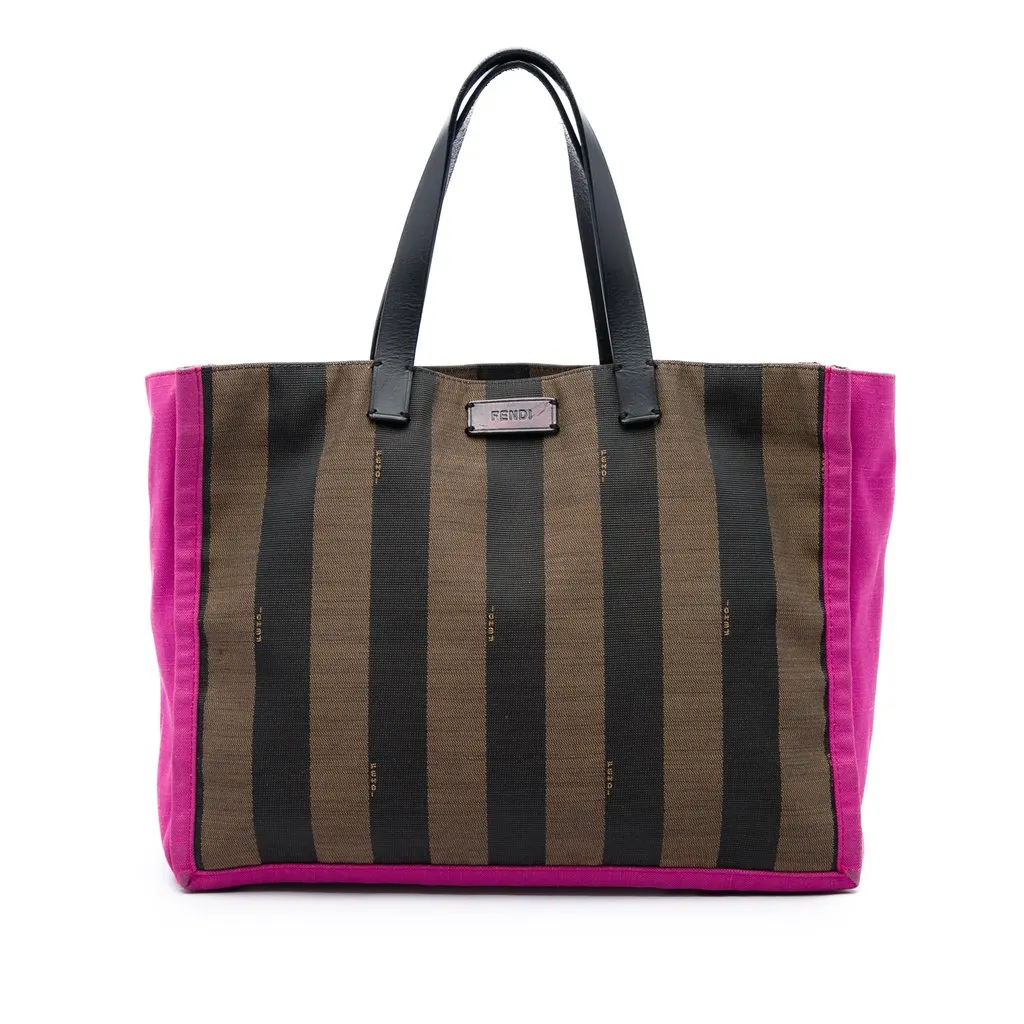 Fendi Pequin Canvas Simply Shopping Tote
