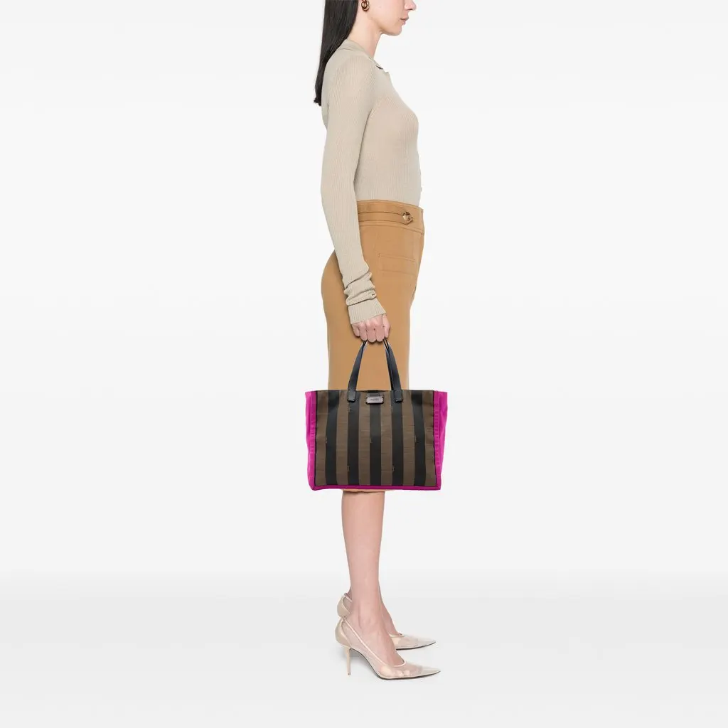 Fendi Pequin Canvas Simply Shopping Tote Brown Canvas Good - Box View