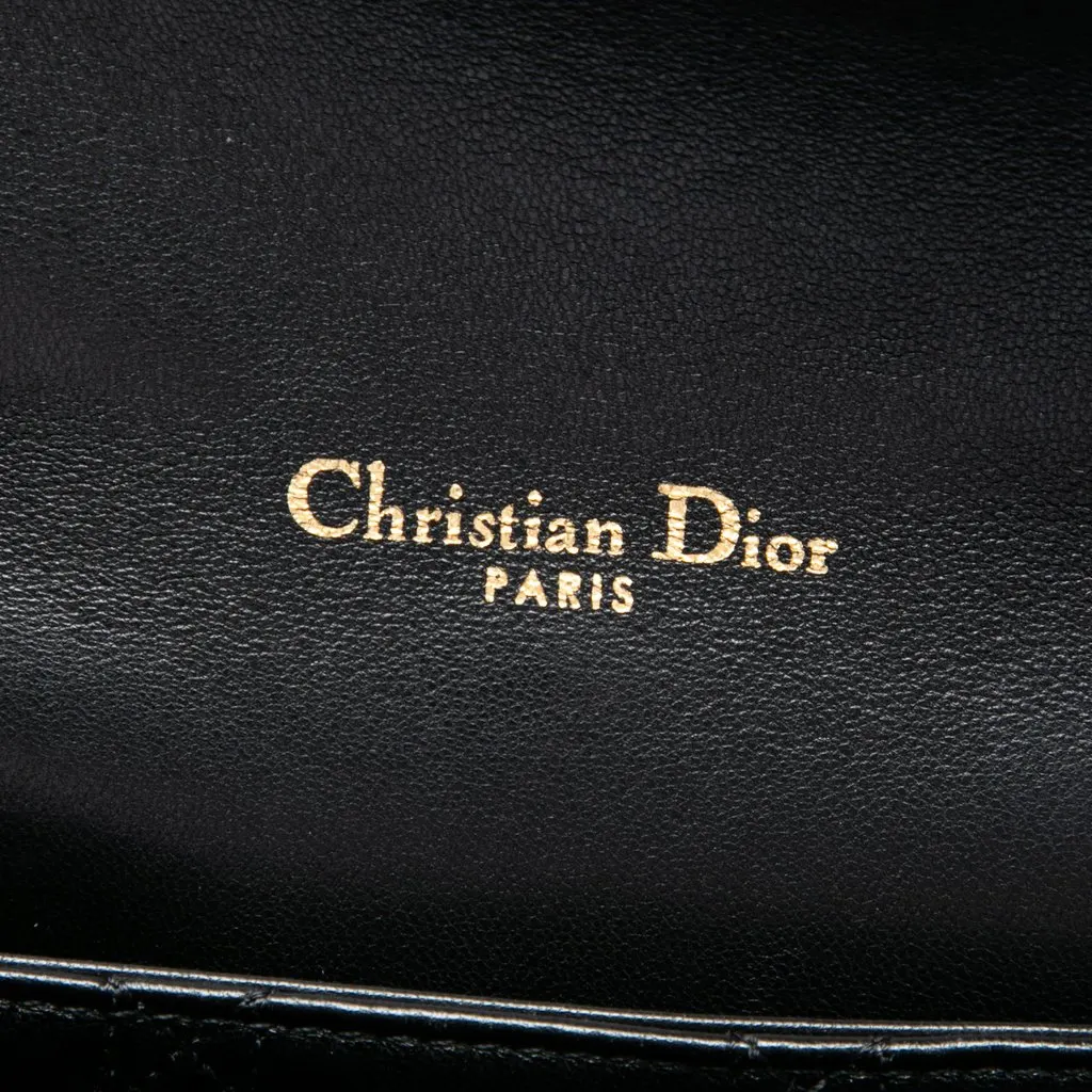 Dior Medium Tweed Cannage Miss Dior Flap Black Tweed Very good - Box View