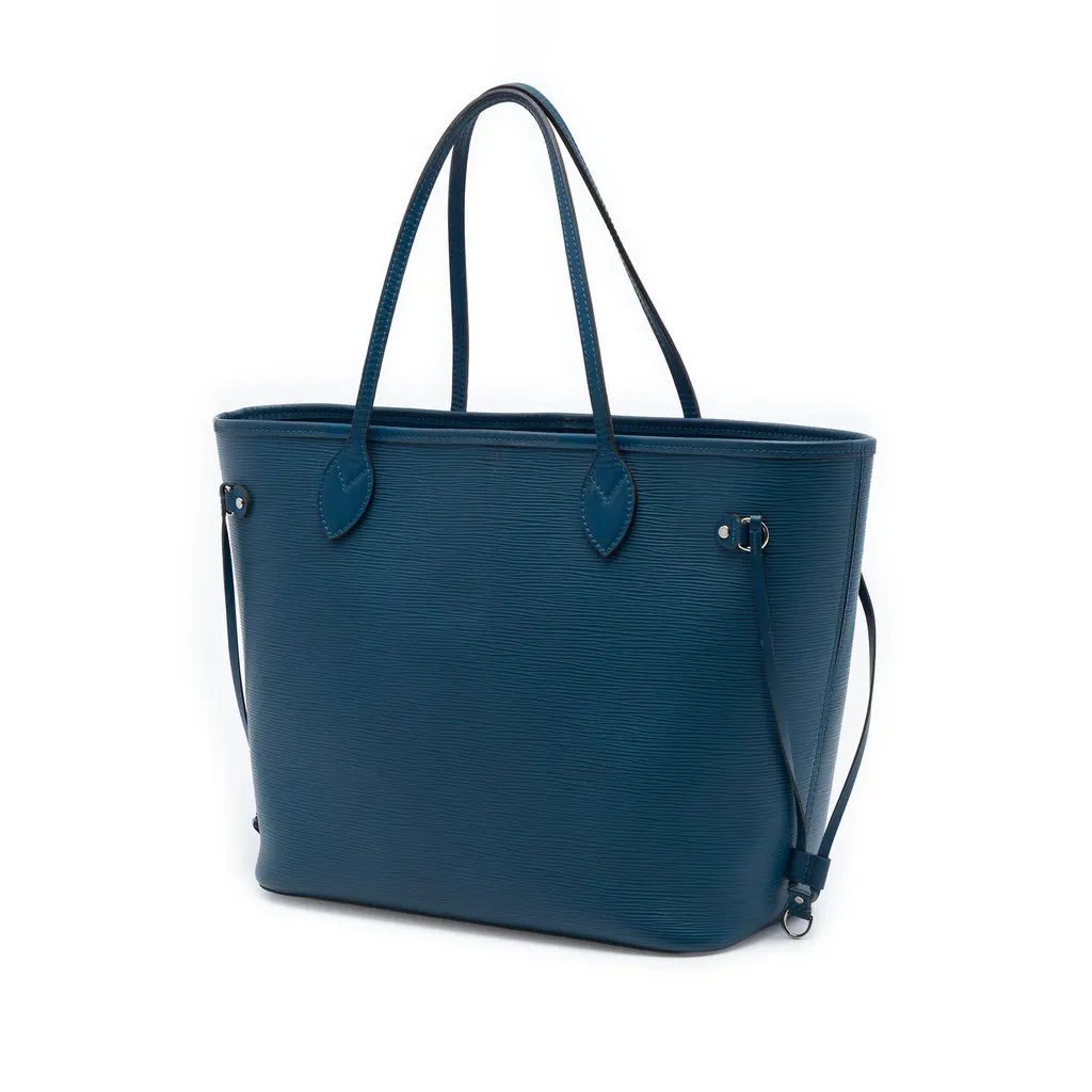 Louis Vuitton Epi Neverfull MM Blue Leather Very good - Back View