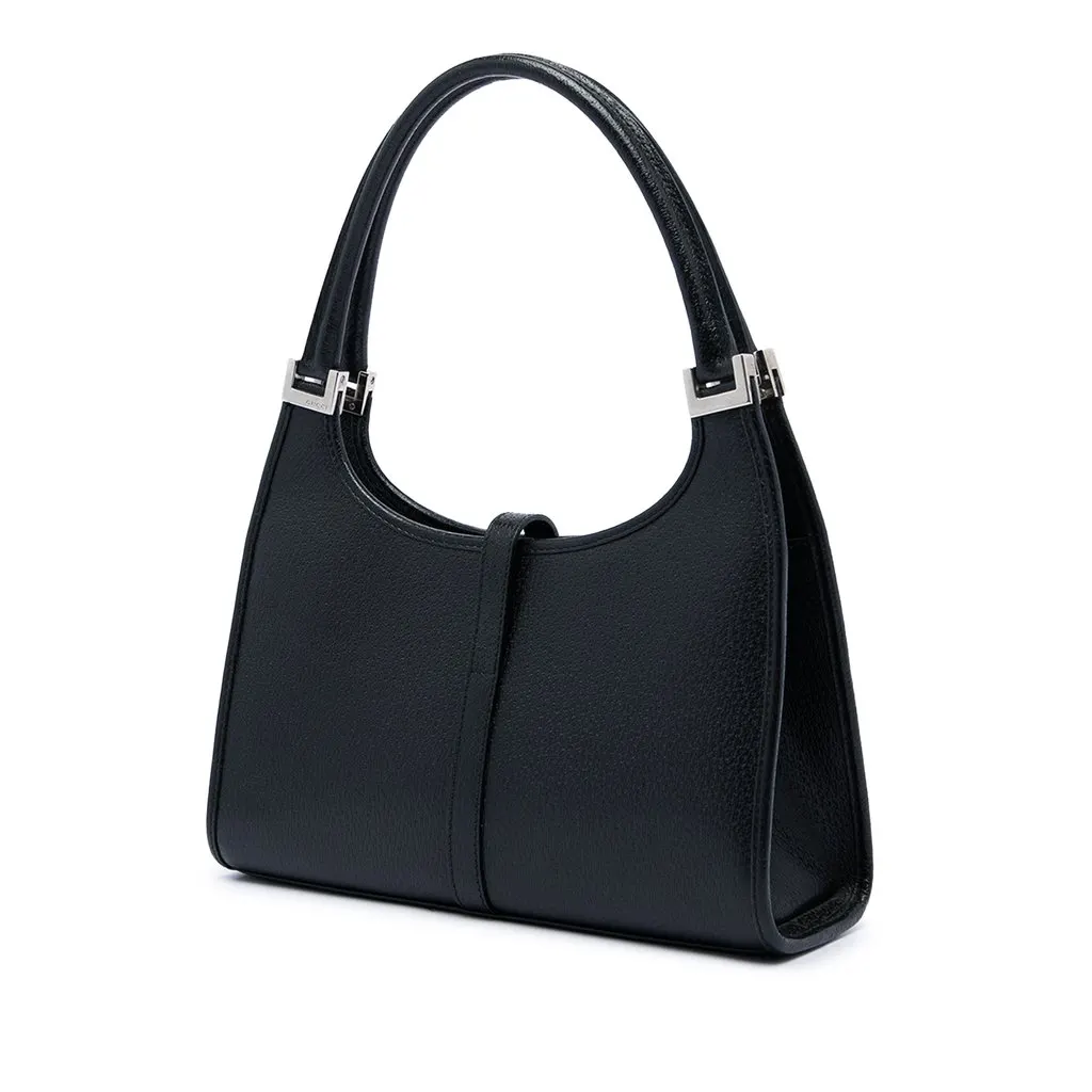 Gucci Calfskin Jackie Bardot Handbag Black Leather Very good - Back View