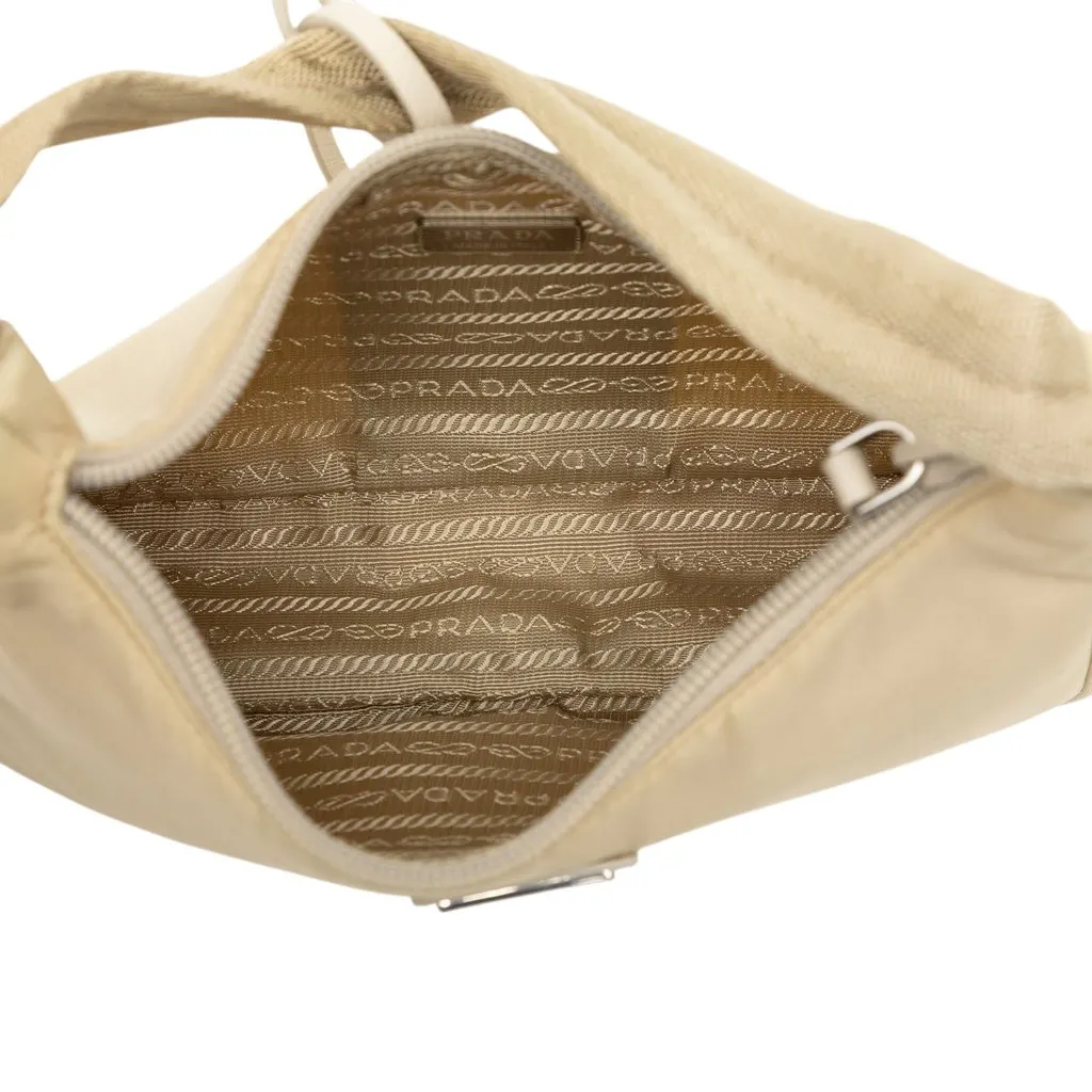 Prada Mini Tessuto Re Edition 2000 Shoulder Bag Beige Very good - Model View